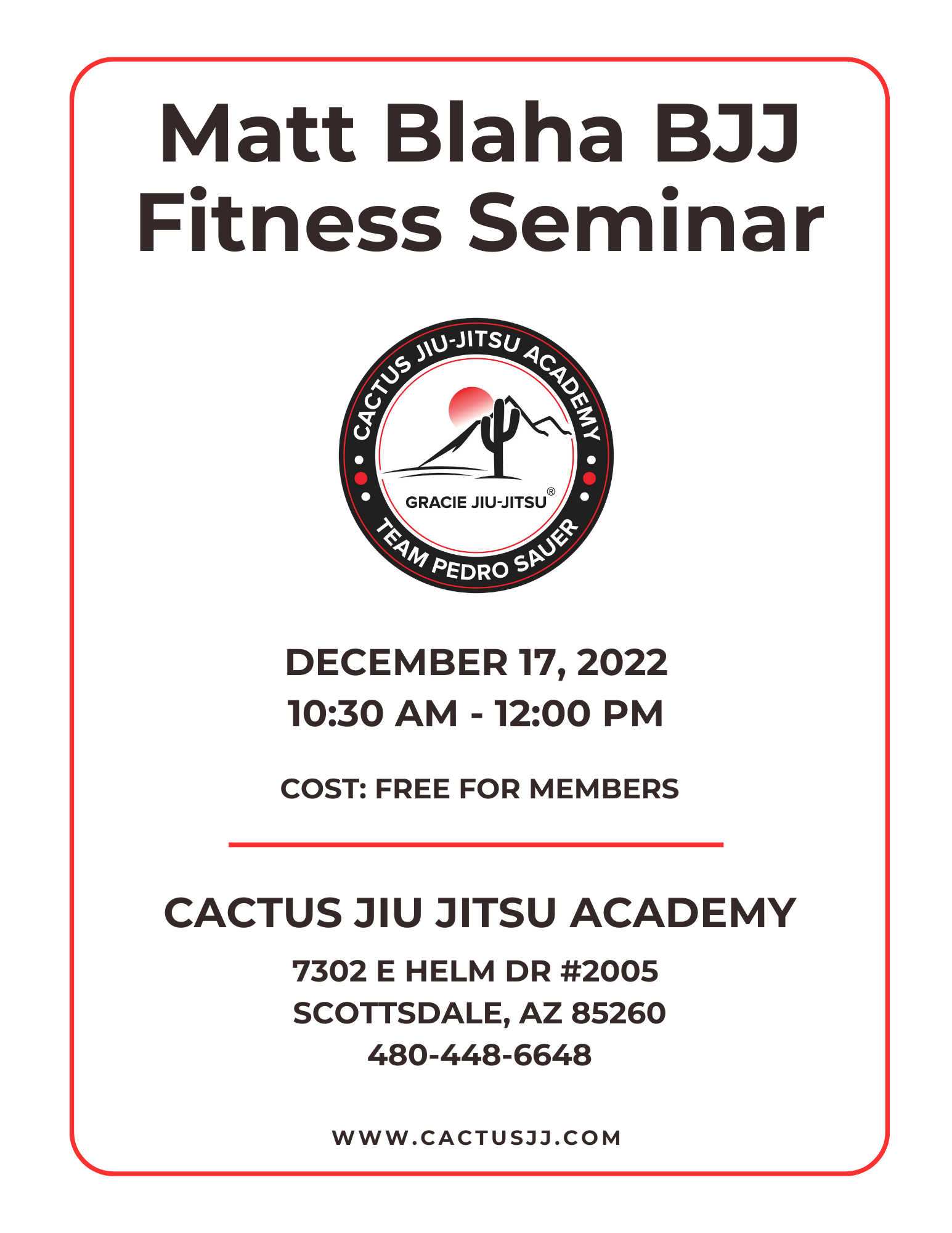 BJJ Fitness Seminar