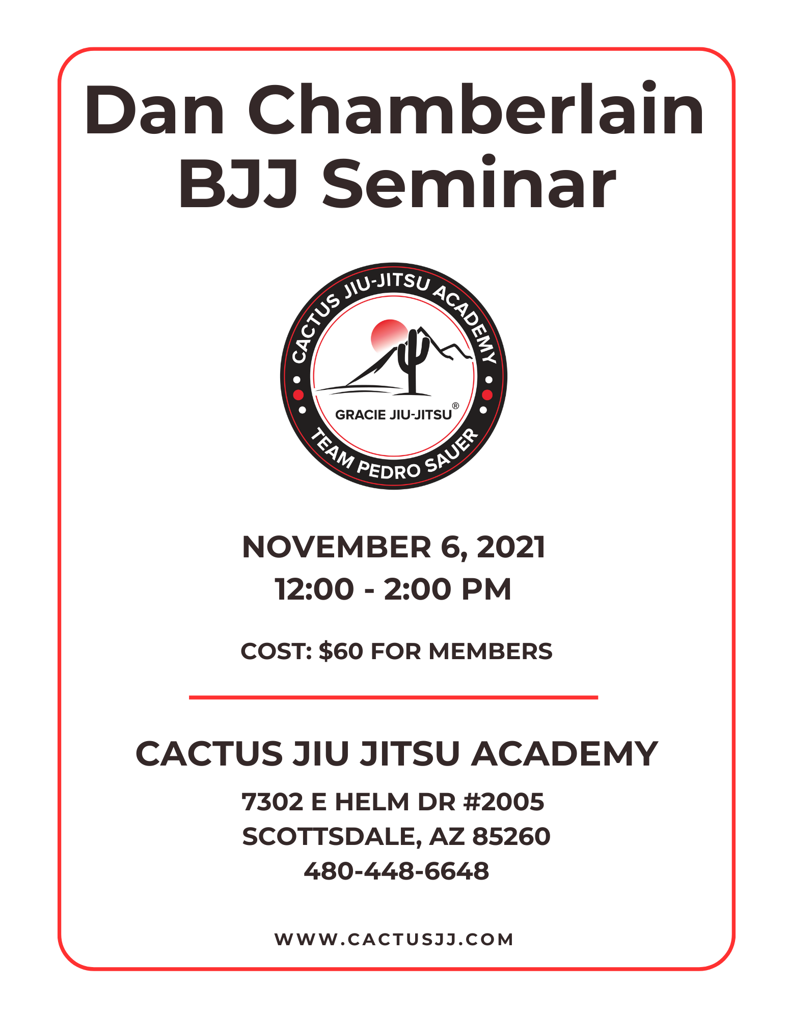 Dan Chamberlain BJJ Seminar