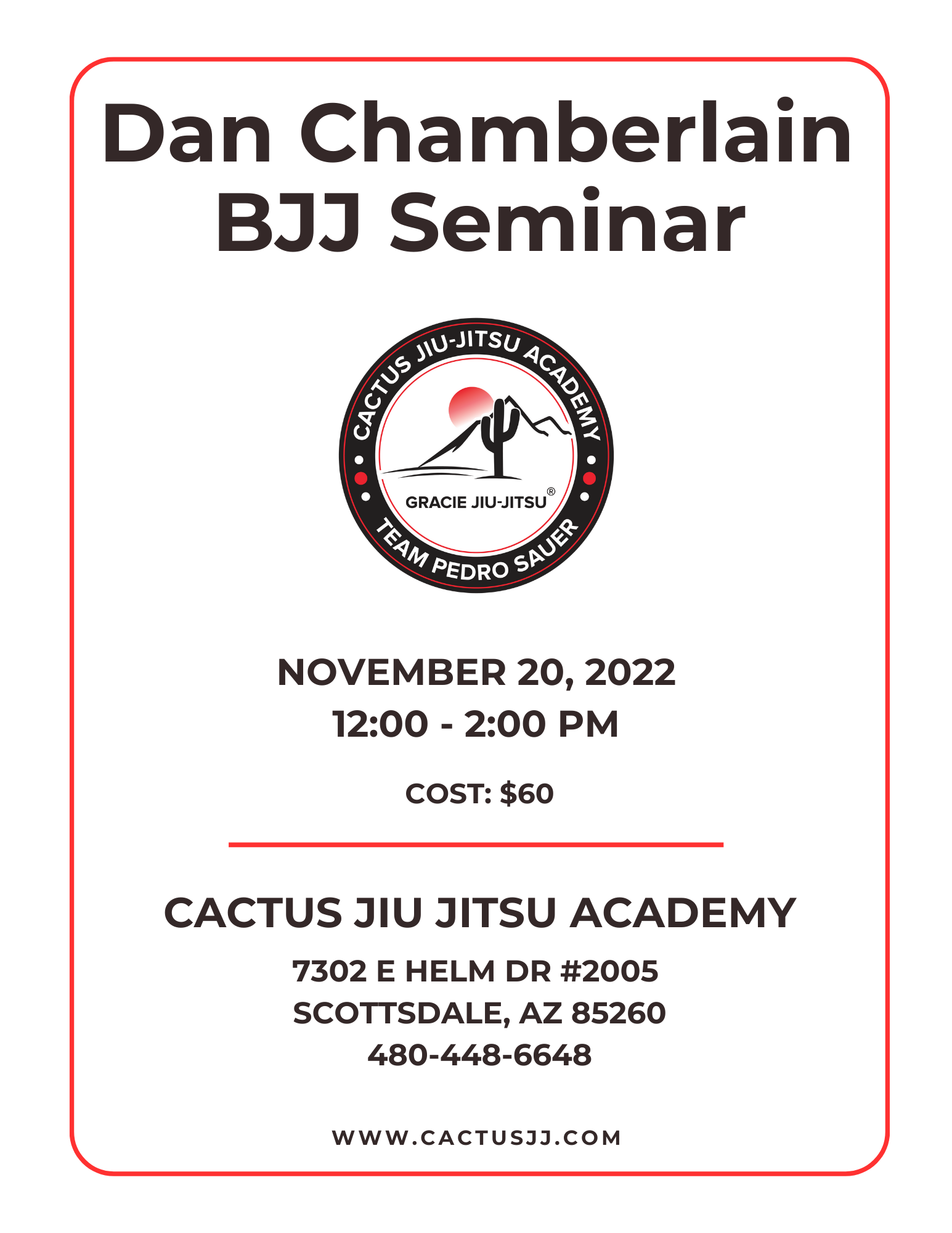 Dan Chamberlain BJJ Seminar