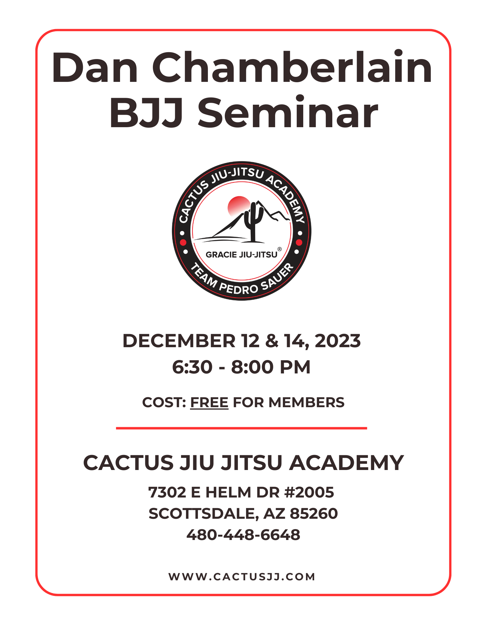 Dan Chamberlain BJJ Seminars